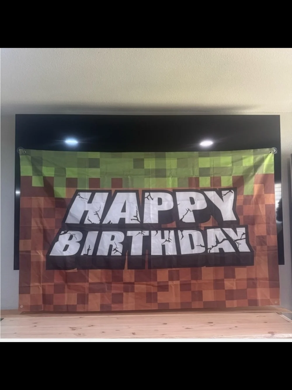 Minecraft Birthday Party Decorations, Banner & Backdrop